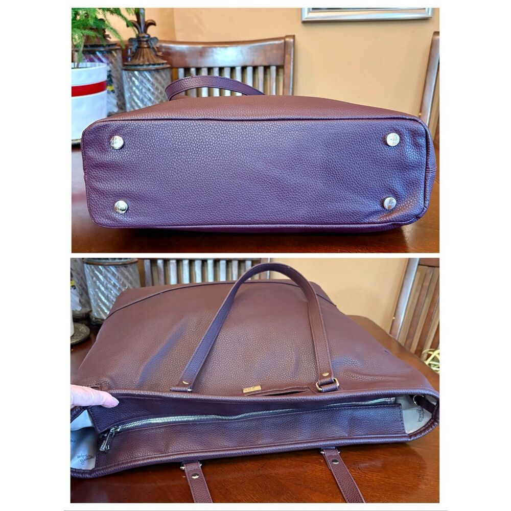 JEWEL by THIRTY-ONE - Like New "Fashion Editor" Jumbo Laptop Tote in Merlot - Picture 9 of 14